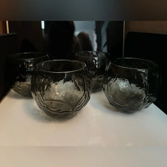 MCM Seneca Driftwood Gray Roly Poly Glasses | Set of 7 - Picture 1 of 4